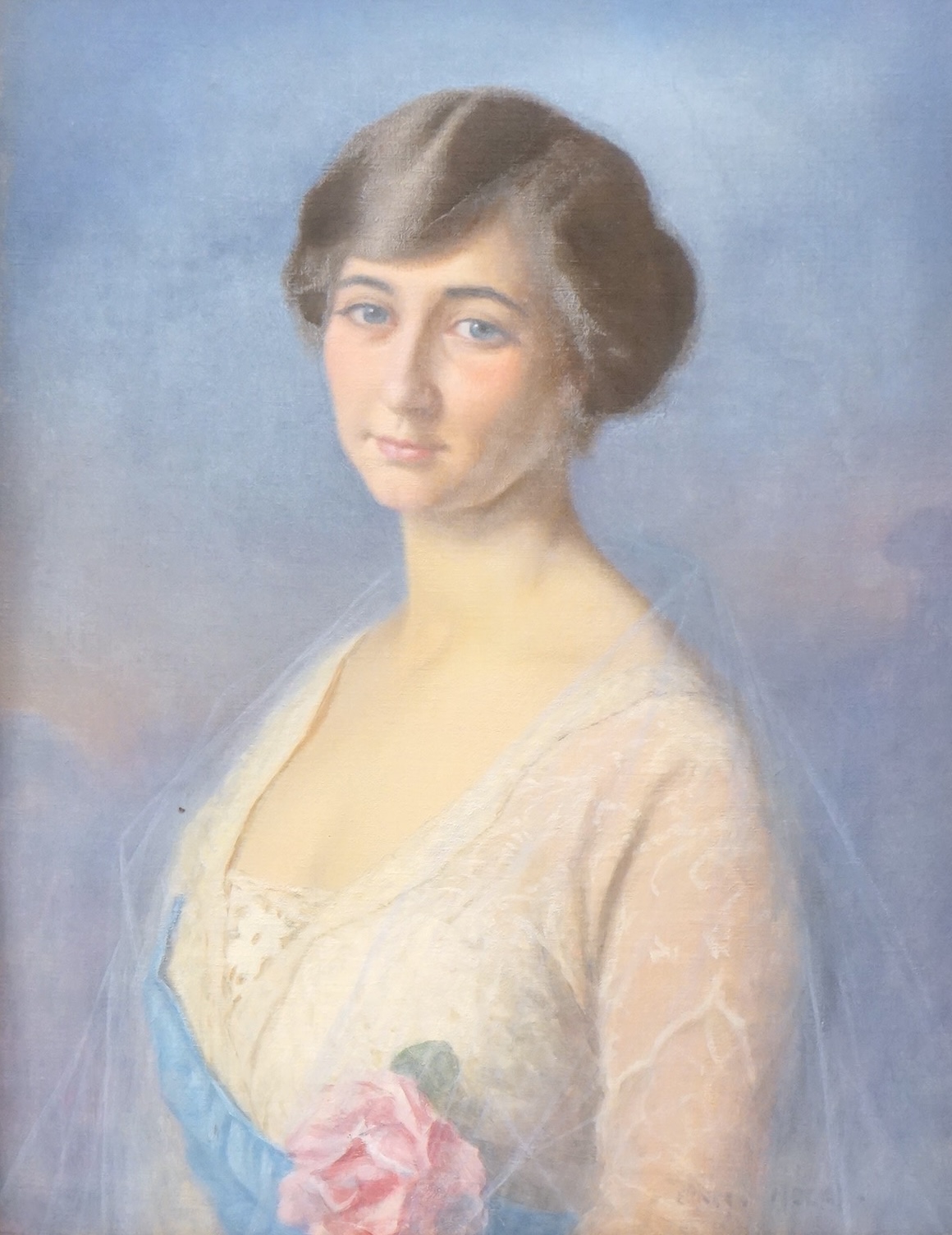 Early 20th century, English School, pastel, Portrait of Rita Dixon (1891-1984), indistinctly signed lower right, 66 x 50cm, ornate gilt frame